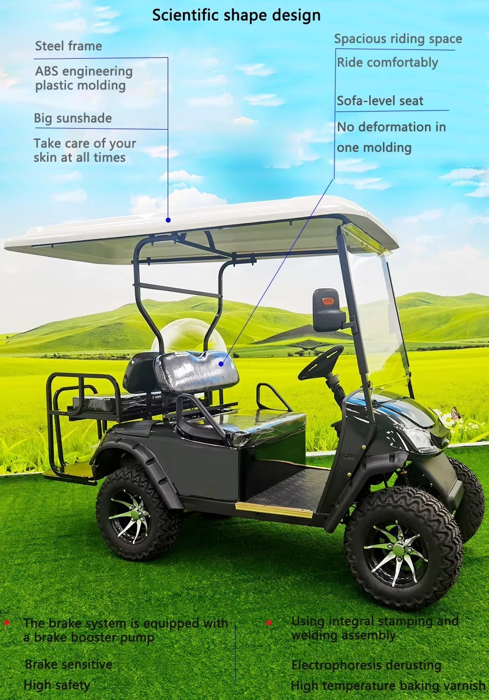 Premium Electric Golf Cart with Spacious Seating and Smooth Ride